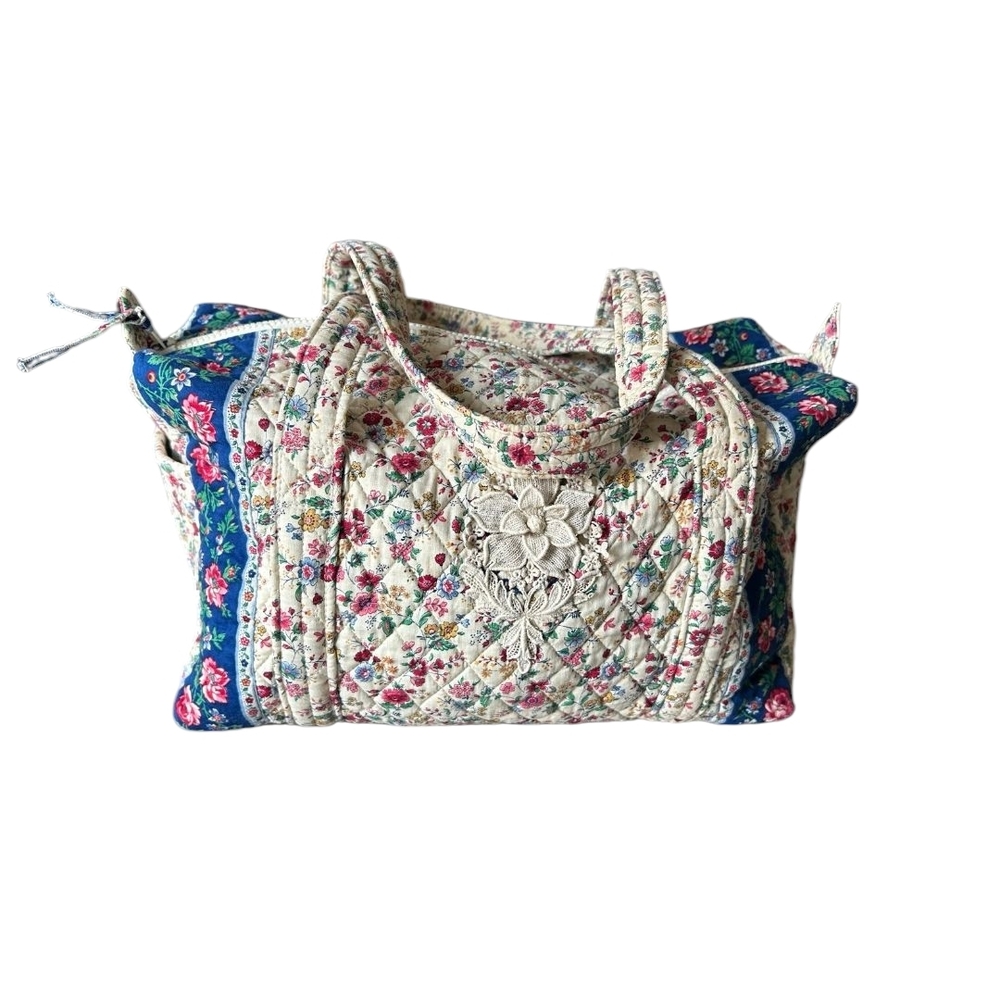 First Year Vera Bradley Ivory Floral Blue